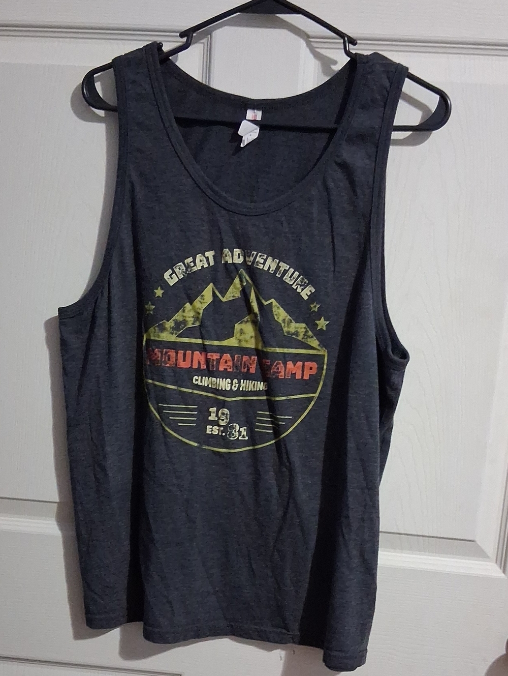 Men's Dark Gray Mountain Camp Graphic Tank Top